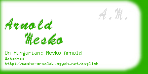 arnold mesko business card